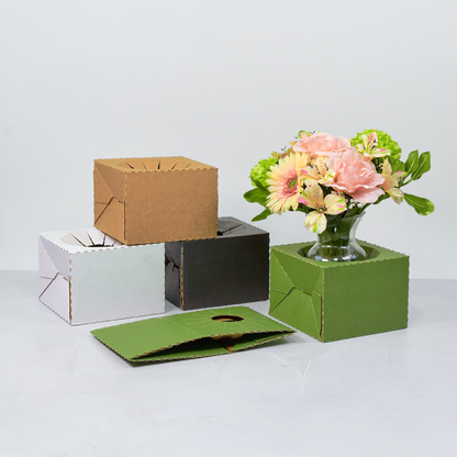 50PK - 6.5"L Pop Up Floral Delivery Box for Vase Transport
