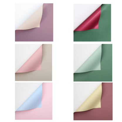 Double-Colored Waterproof Flower Wrap, Pack of 20