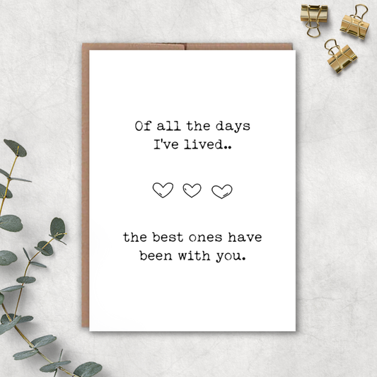 With You 4x6 Card