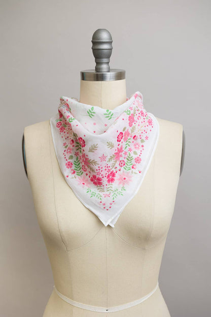 Lavender Floral Print Bandana