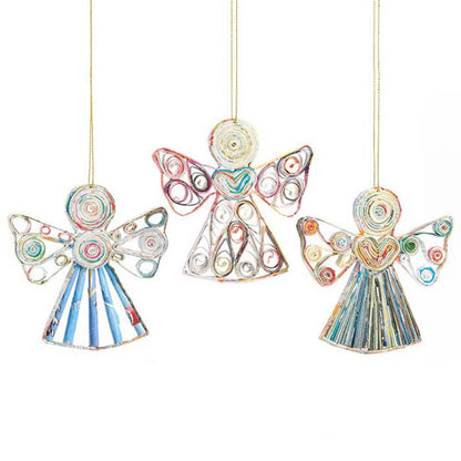 Quilled Angels Christmas Ornament
