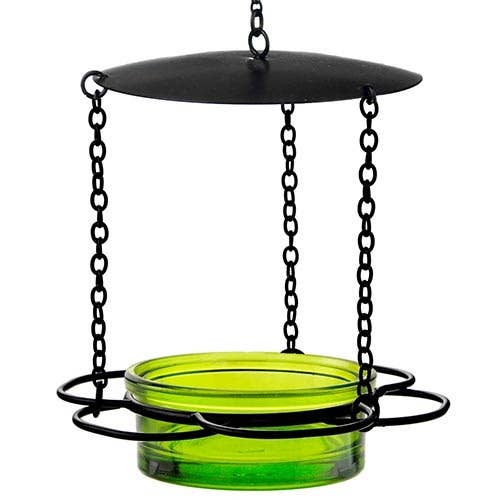 Mosaic Birds Floral Bird Feeder Lime