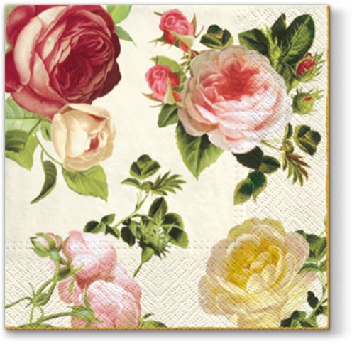 4-color Roses Paper Napkins