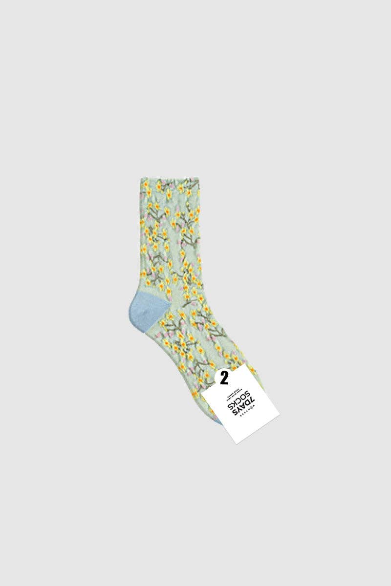 Women's Crew Bloom Garden Flower Socks