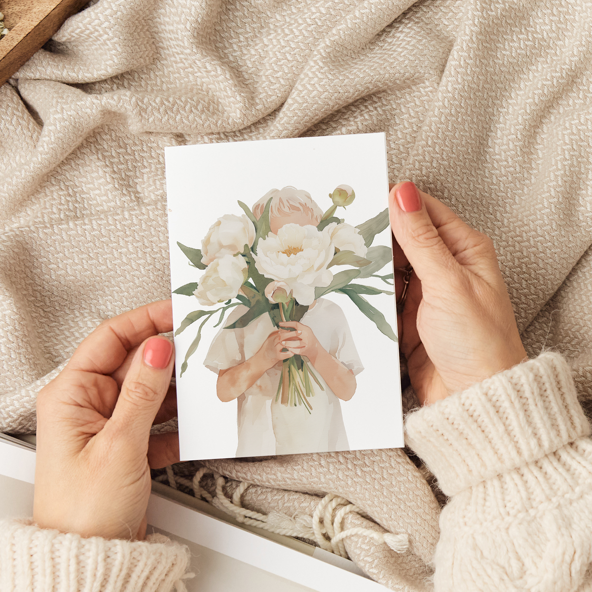 Peony Bouquet Card