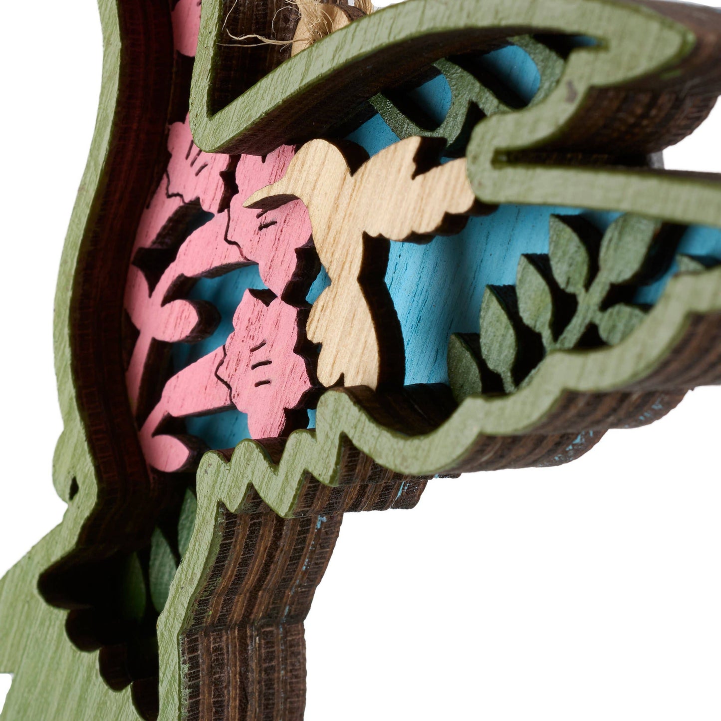 Wooden Hummingbird Ornament