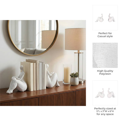 Abstract Sitting Ladies Bookends 6 in.