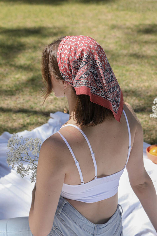 Brick Floral Vine Neckerchief
