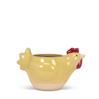 Yellow Chicken Planter 5"