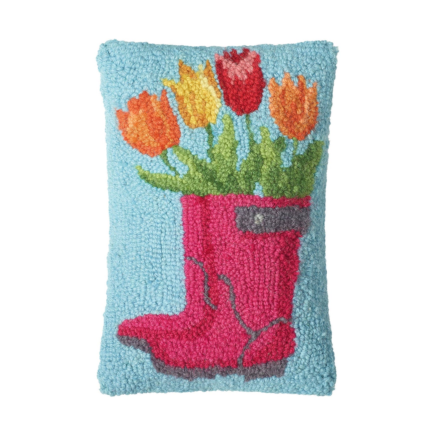 Spring Boot W/Tulips Hook Pillow