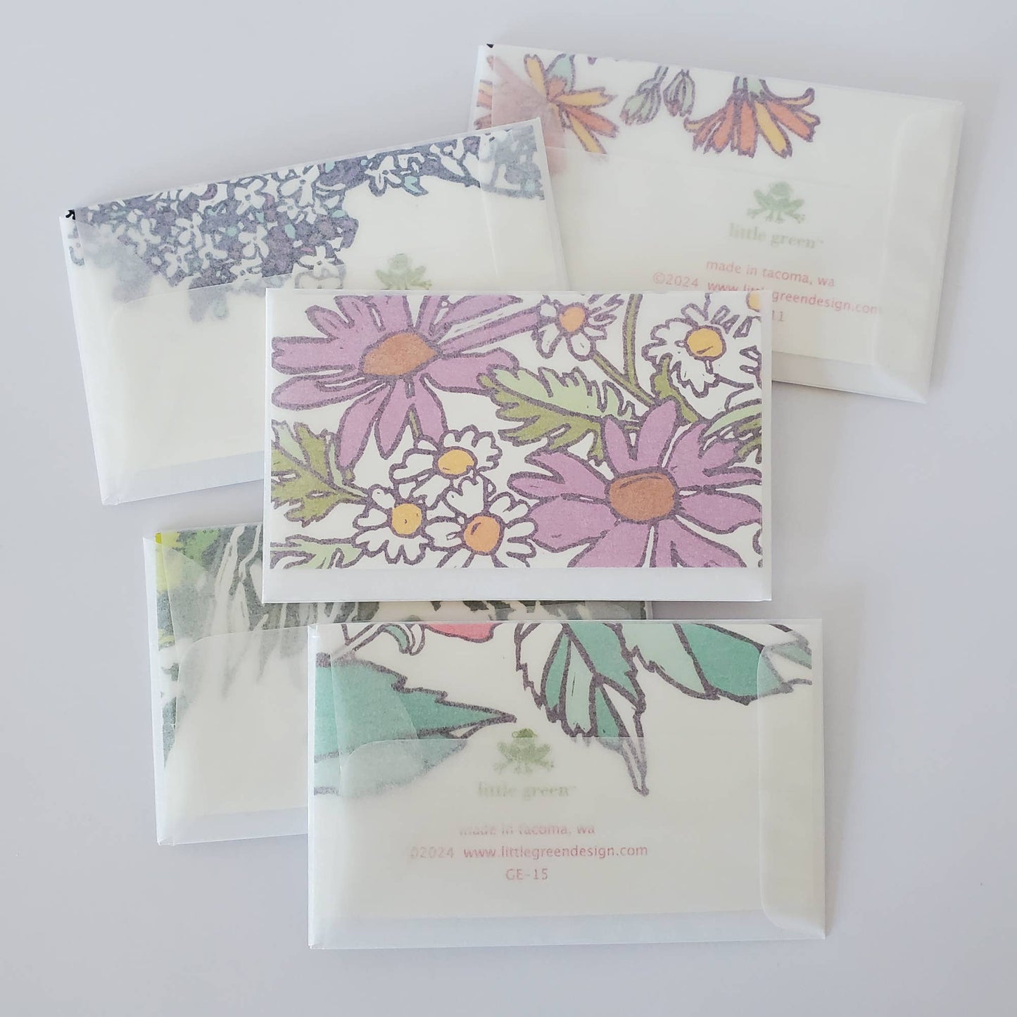 Pink Lotus Flower Mini Note Card, Florist Gift Tag