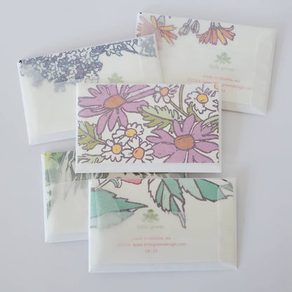 Pink Lotus Flower Mini Note Card, Florist Gift Tag