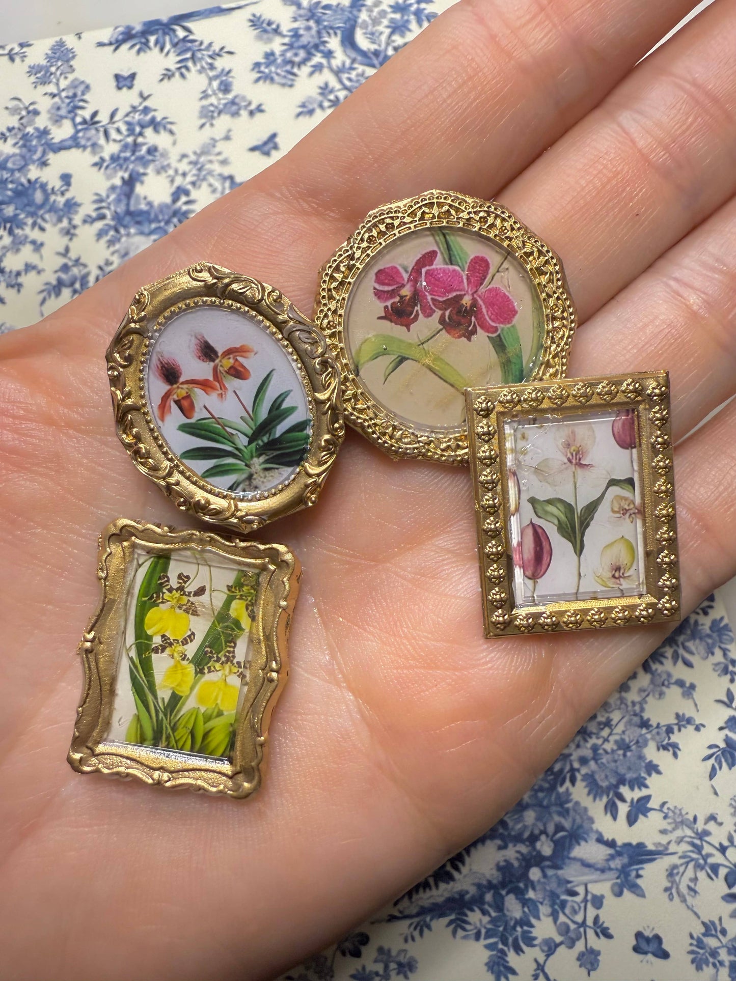 Orchid Botanical Magnets Set of 4