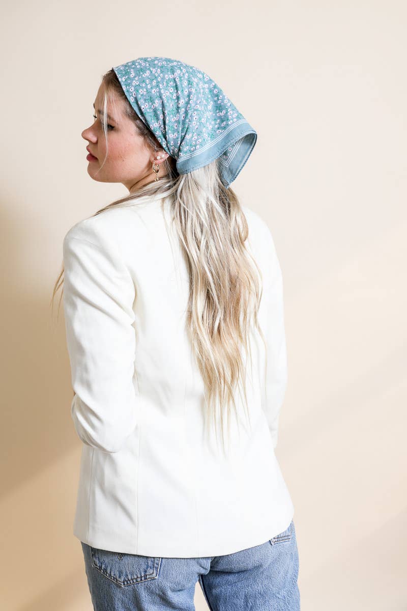 Cotton Field of Flowers Bandana - Muted Color Tones