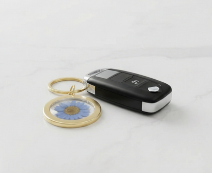 Mount Vernon, WA Pressed Flower Keychain