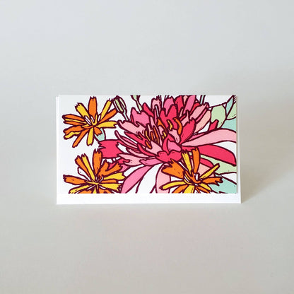 Pink Lotus Flower Mini Note Card, Florist Gift Tag