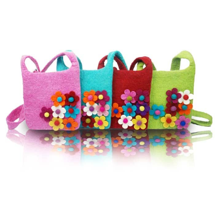 Side Flower Cross Body Kids Bag