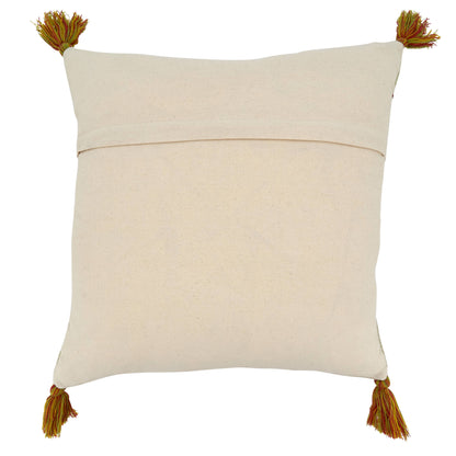 Embroidered Flowers Design Pillow