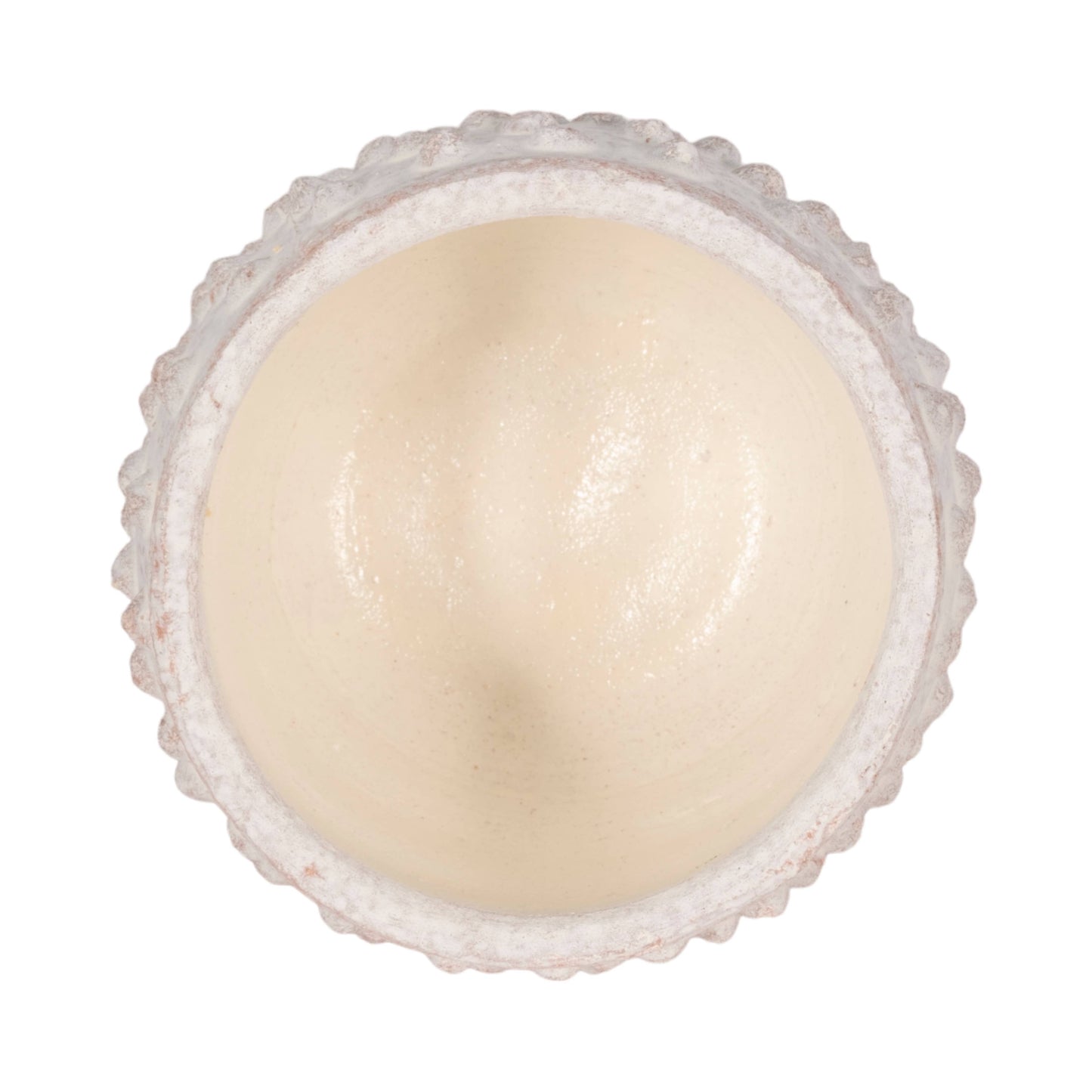 White Ceramic Bubble Rough Finish 6"
