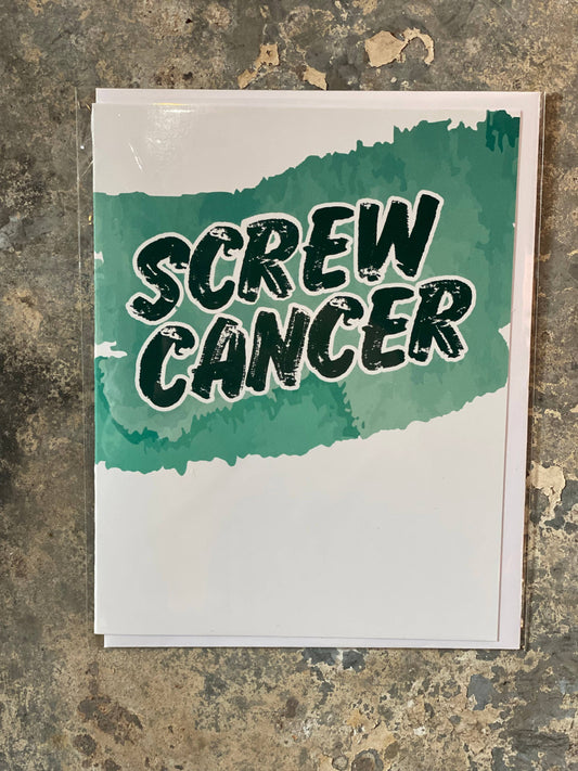 Screw Cancer 4x6 Greeting Card
