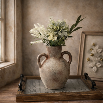 Rustic Aged Terracotta Vase