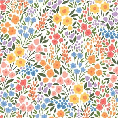 Spring Flower Meadow Cocktail Paper Napkins