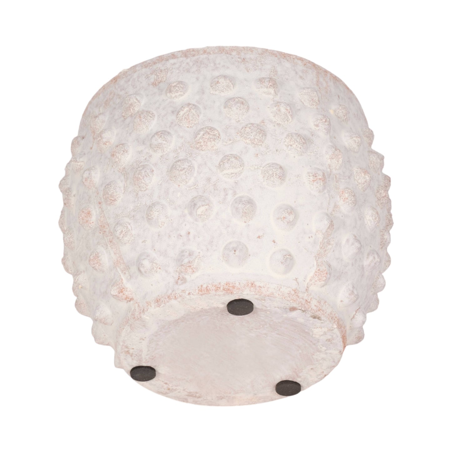 White Ceramic Bubble Rough Finish 6"