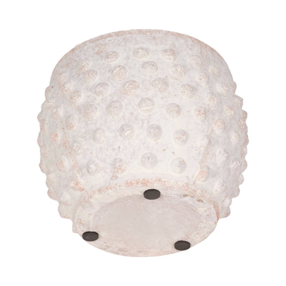 White Ceramic Bubble Rough Finish 6"