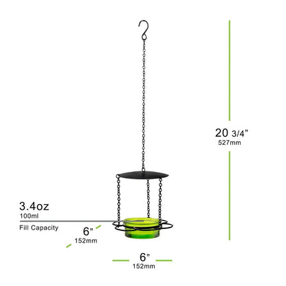 Mosaic Birds Floral Bird Feeder Lime