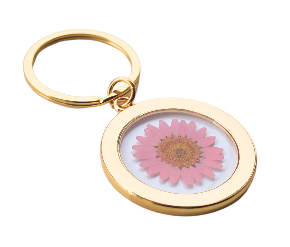 Mount Vernon, WA Pressed Flower Keychain