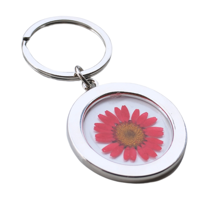 Mount Vernon, WA Pressed Flower Keychain