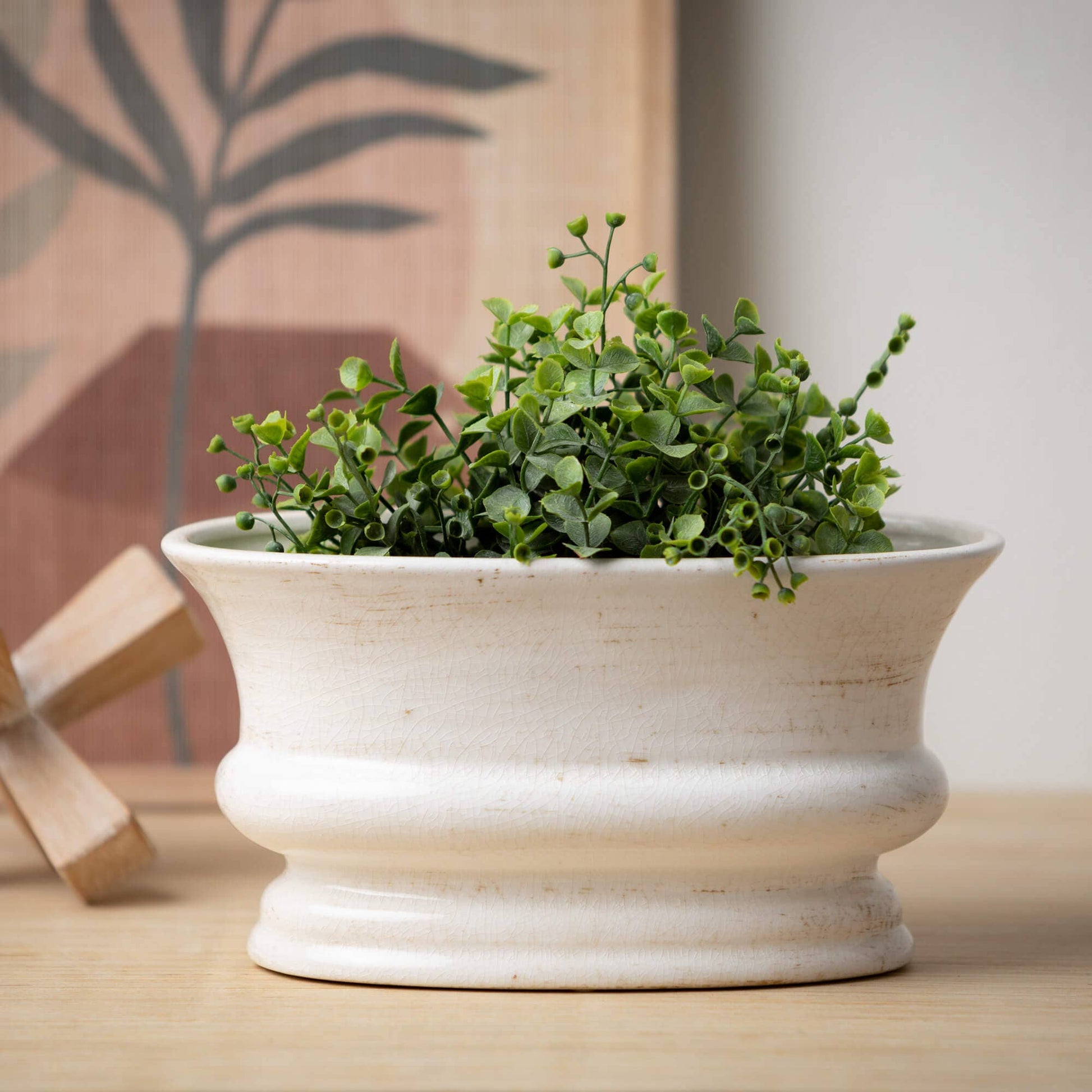 indoor oval planter Ceramic Low Oval Planter – bLoom Floral Design