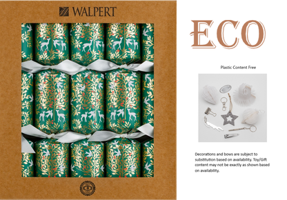 Green Foliage & Deer Christmas Cracker