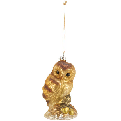 Owl Glass Ornament