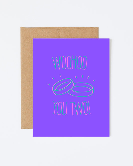 Woohoo You Two 4x6 Card