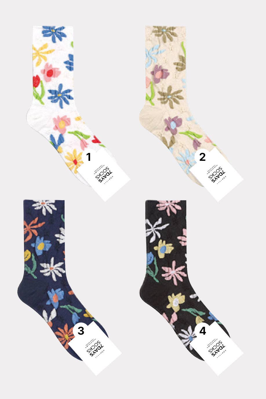 Women's Crew Flower multi Socks