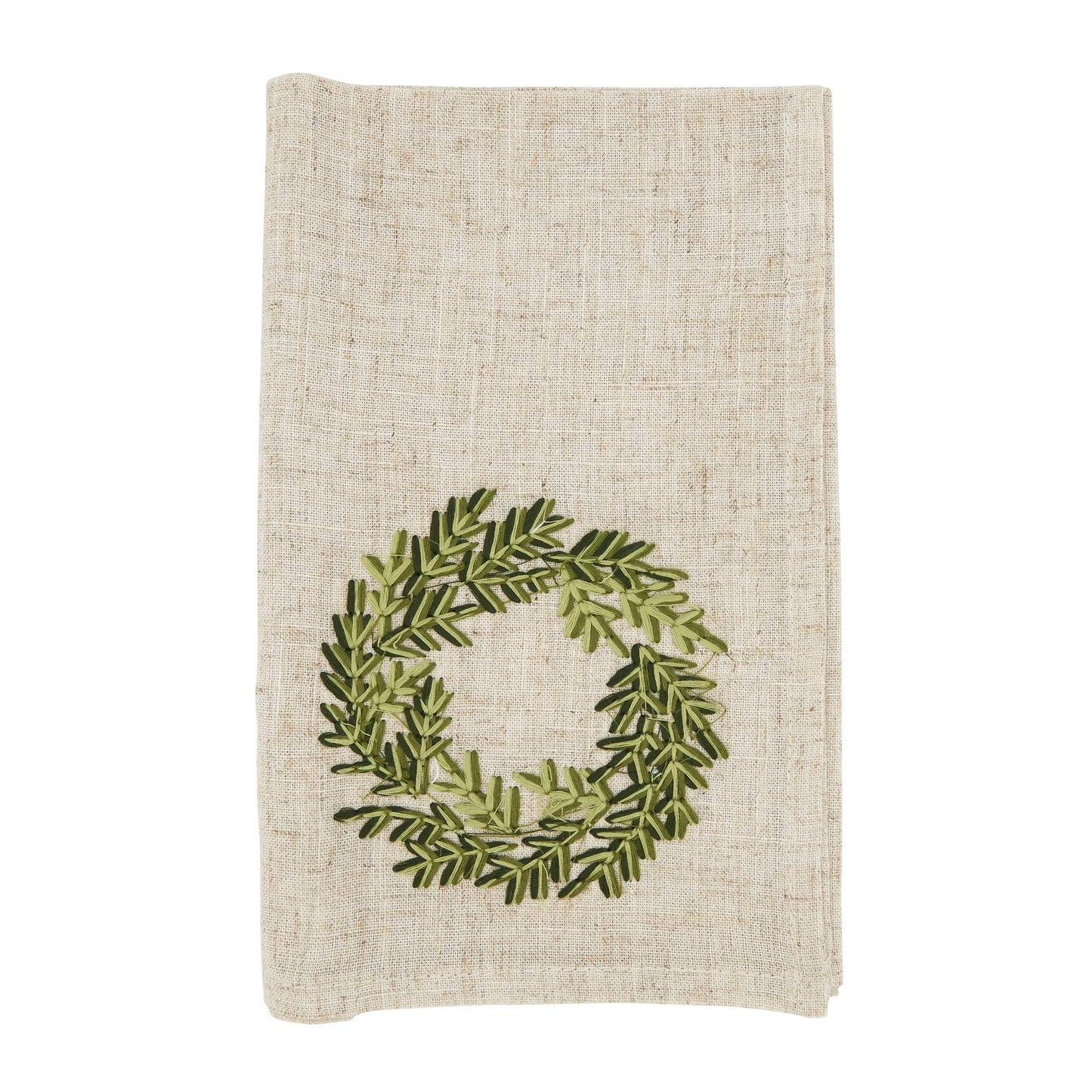 Festive Wreath Embroidered Napkin