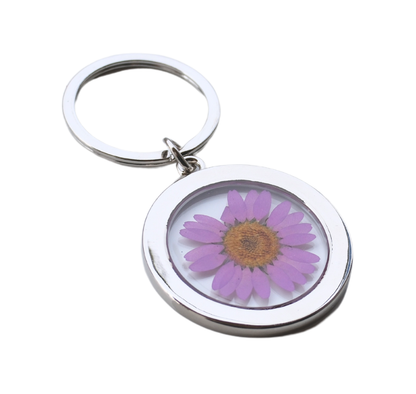 Mount Vernon, WA Pressed Flower Keychain