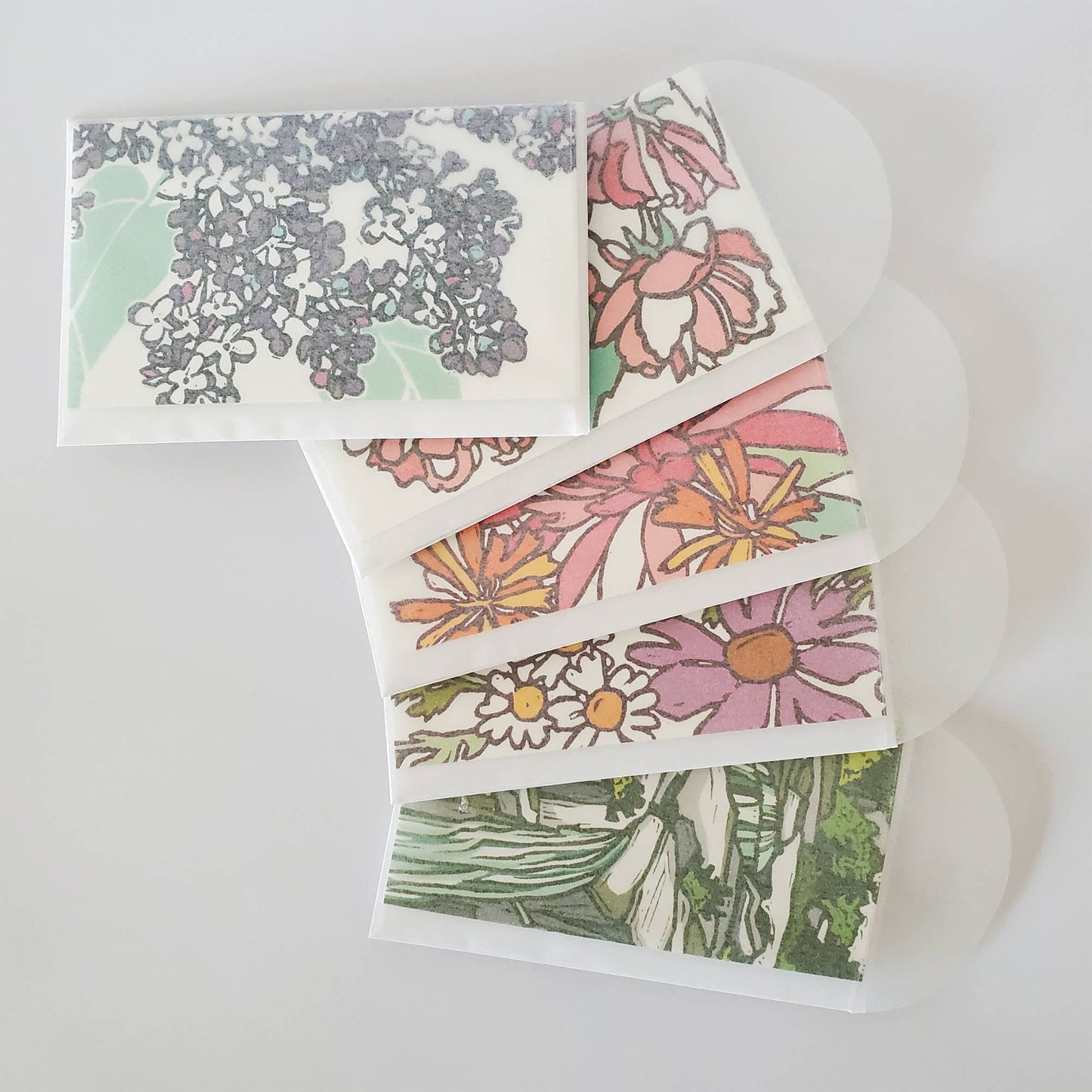 Pink Lotus Flower Mini Note Card, Florist Gift Tag