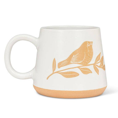 Oversized Mug with Birds on Branch-4"H(17oz)