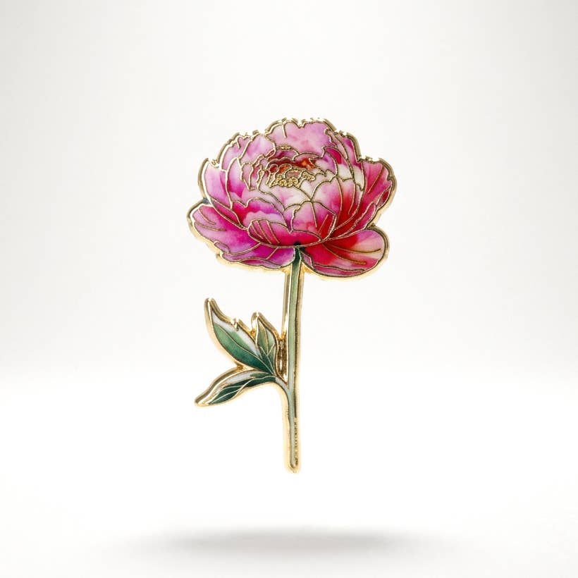 Peony Pin, Pink Accessories, Pink Flower, Peony gifts