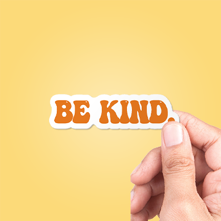 Be Kind Sticker Retro Style Vinyl Decal