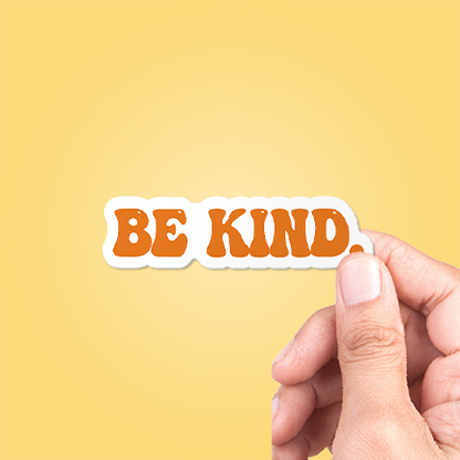 Be Kind Sticker Retro Style Vinyl Decal