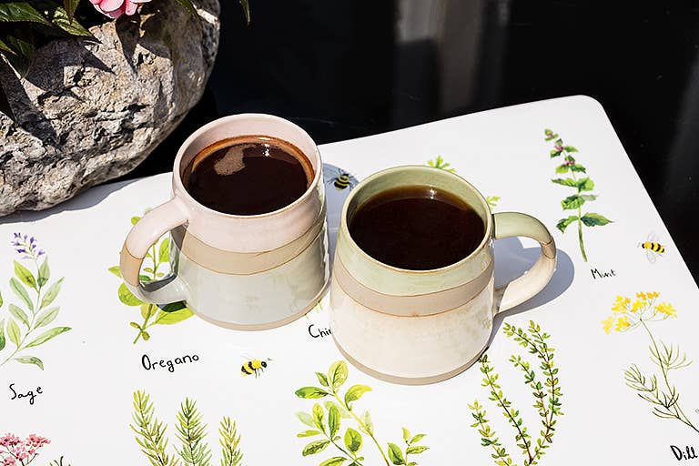 Blue Green Rustic Style Mug 14oz
