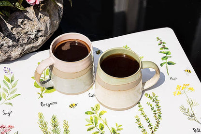 Blue Green Rustic Style Mug 14oz
