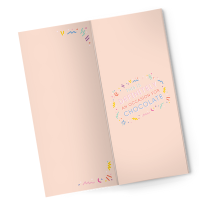 Congratulations Card & Premium Sea Salt Caramel Dark Chocolate Bar