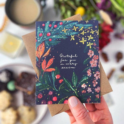 Grateful for You in Every Season — Love, Thank You Card