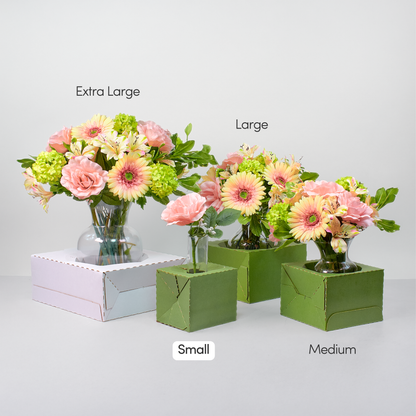100PK - 5.5"L Pop Up Floral Delivery Box for Vase Transport