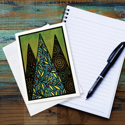 Greeting Card Holiday Christmas Trees