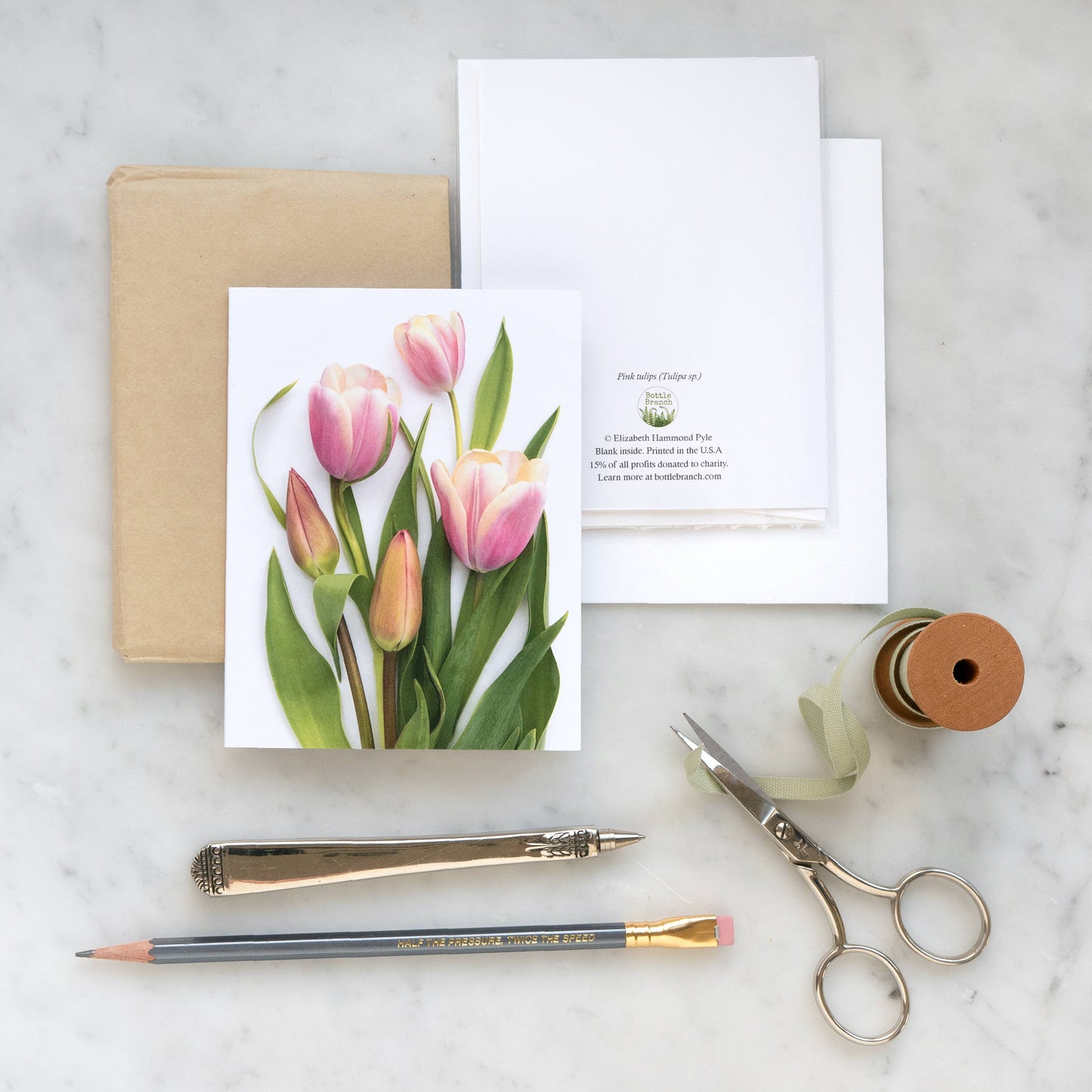 Card - Pink Tulips